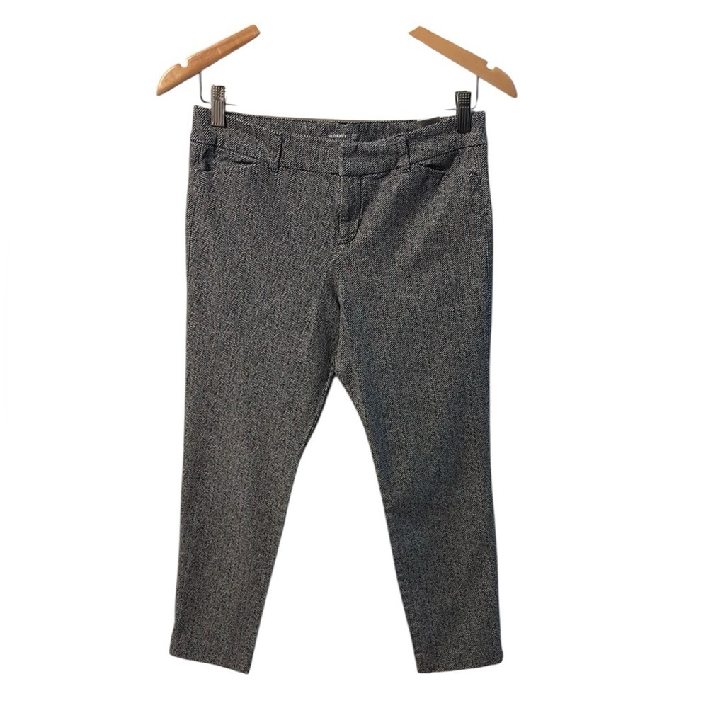 Old Navy Black and White Herringbone Pants